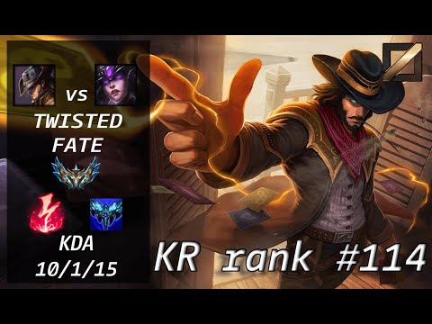 【KR rank #114】 TWISTED FATE vs SYNDRA(T1 Faker) - KR Challenger Patch 13.8