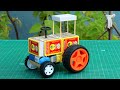 How To Make A Matchbox Tractor At Home DIY DC Motor Toy Matchbox Tractor Machine Science Project