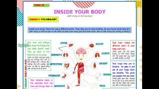 Topic 13 - Inside Your Body - Phonics 3A