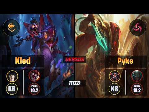 Doinb [Conqueror] KLED (Mid) VS [Hail of Blades] PYKE - Grandmaster KR Patch 10.2