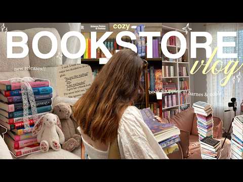 *cozy* bookstore vlog 💌 book shopping at barnes & noble + book haul! 📚