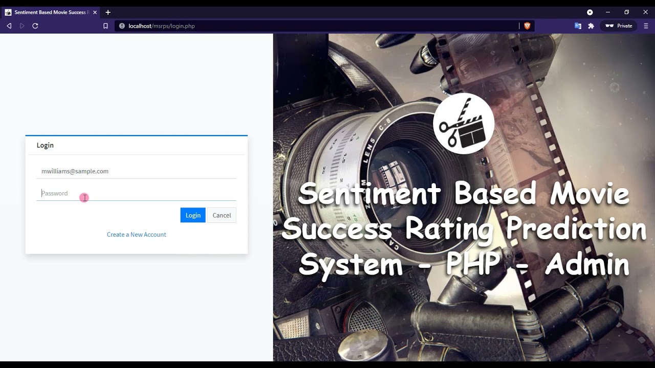 Sentiment Based Movie Rating System using PHP DEMO