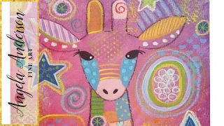 Silly Giraffes Acrylic Painting Lesson | LIVE Summer Art Camp for Kids | Day 5