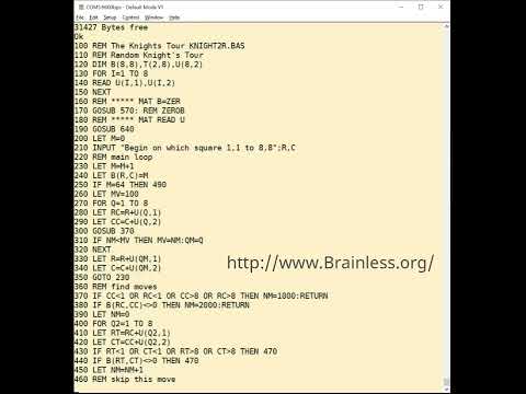 20221027 TeraTerm to Computer Send file BASIC Programs