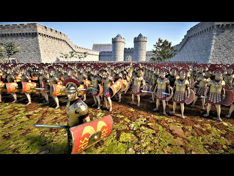 20,000 HEAVY KNIGHTS VS 20,000 ROMAN SOLDIER'S CASTLE - Ultimate Epic Battle Simulator 2 UEBS 2