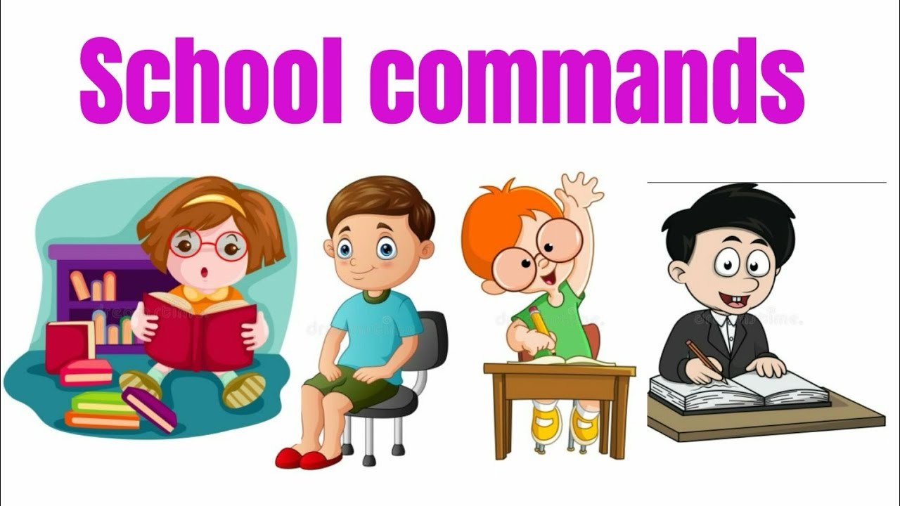 School Commands | Talking Flashcards