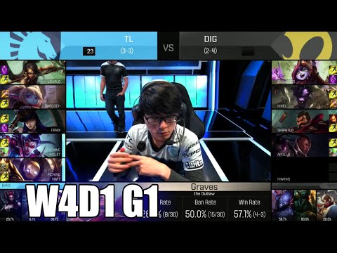 Team Liquid vs Dignitas | Week 4 Day 1 S6 NA LCS Spring 2016 | TL vs DIG G1 W4D1