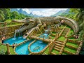 365 Days Building A Massive Crocodile House With An Underground Pool Using Primitive Tools