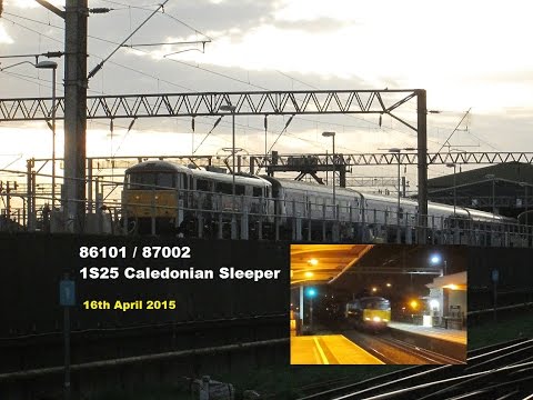 86101 and 87002 on 1S25 sleepers, Stonebridge Park and Berkhamsted - 16th April 2015