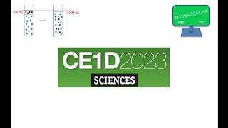 CE1D 2023 Sciences - question 1 + corrigé