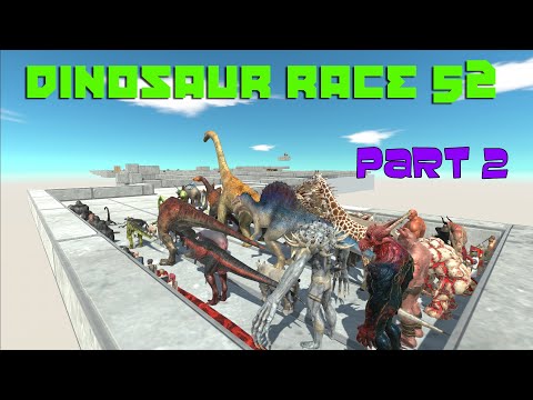 DINOSAUR RACE 52 PART 2 - Animal Revolt Battle Simulator