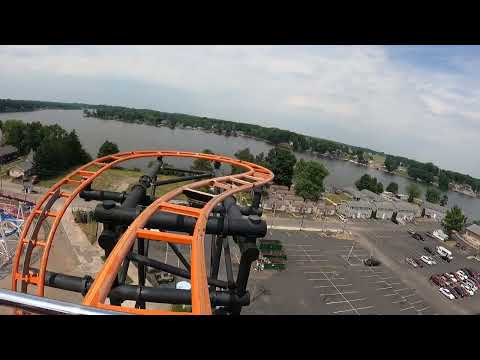 On-ride point of view of Steel Hawg