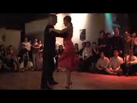  Andrea Misse  and  Javier Rodriguez  are  dancing  to  the  tango  "  Tanguera  "
