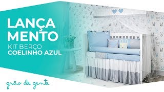 Kit Berço Coelhinho Azul - Grão de Gente