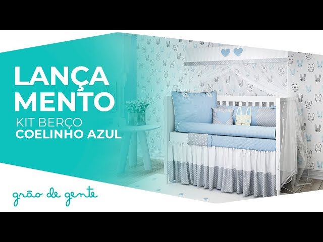 Kit Berço Coelhinho Azul - Grão de Gente