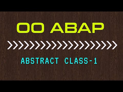 OO ABAP [2020] - Abstract Class - Part 1
