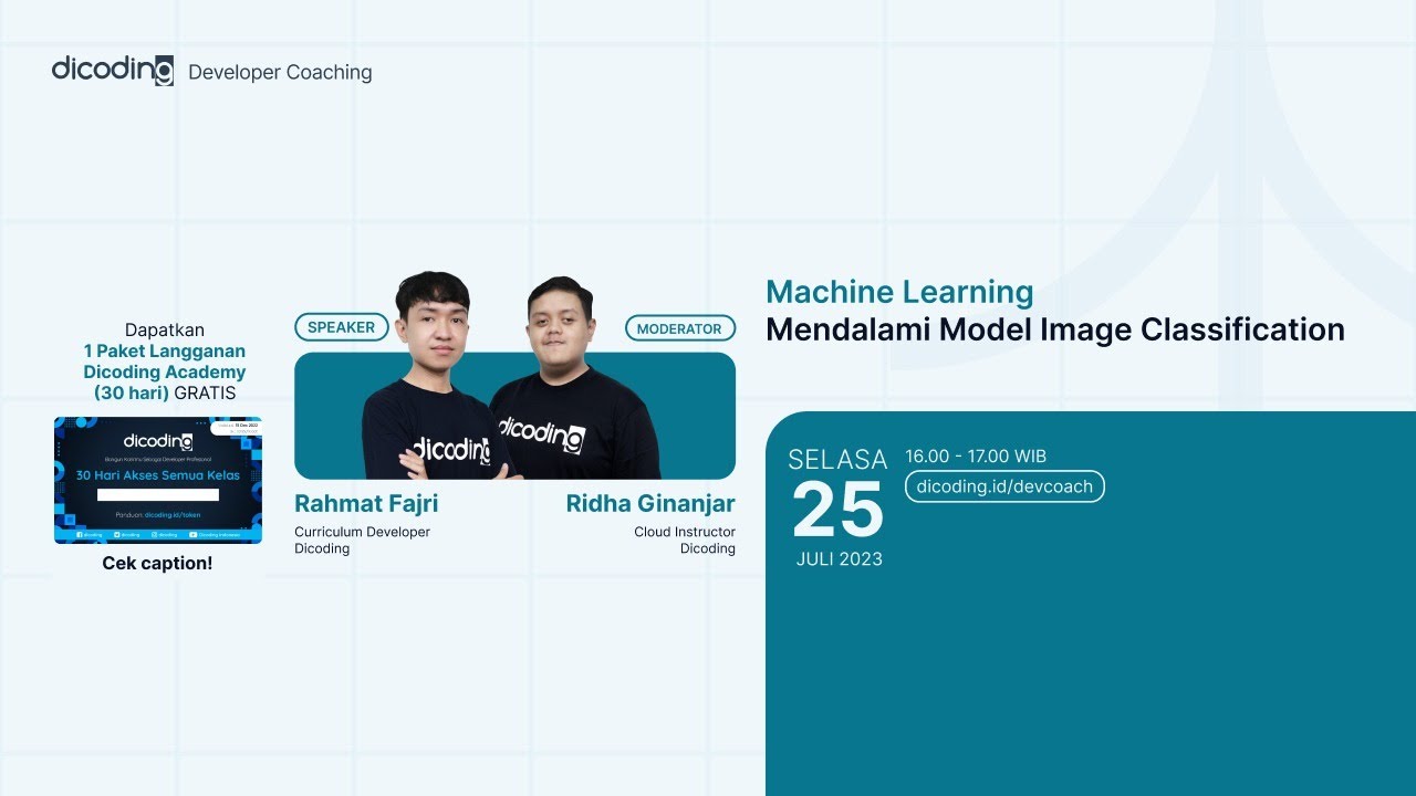 Dicoding Developer Coaching #98 : Machine Learning | Mendalami model Image Classification