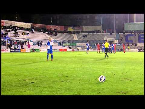 Gol de Javi Barral (1-1) en el CE Sabadell - CD Guadalajara Jornada 7