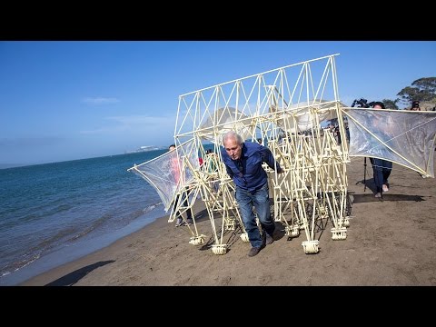 Adam Savage Meets Theo Jansen's Strandbeest!