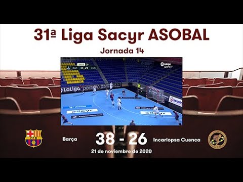 31ª Liga Sacyr ASOBAL J14: Barça - Incorlapsa Cuenca 38-26