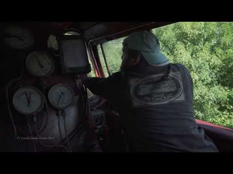 Festival parních lokomotiv "Rosnička" 464.202 na trati č. 223 Olbramovice - Sedlčany / cab view