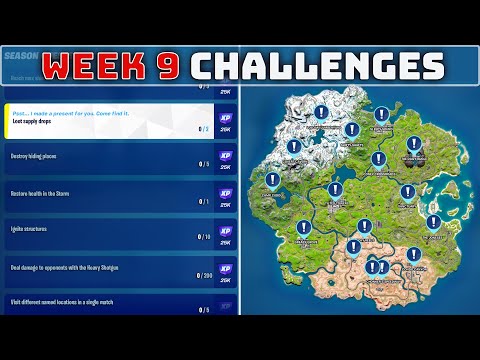*LEAKED* FORTNITE WEEK 9 CHALLENGES! Destroy Hiding Places Locations [Season 1 Quests]