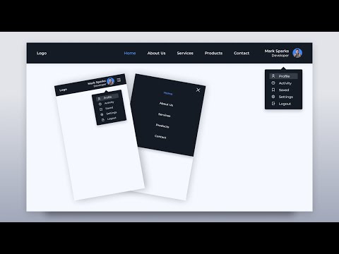 Responsive Dropdown Profile Menu Using Html Css And Javascript