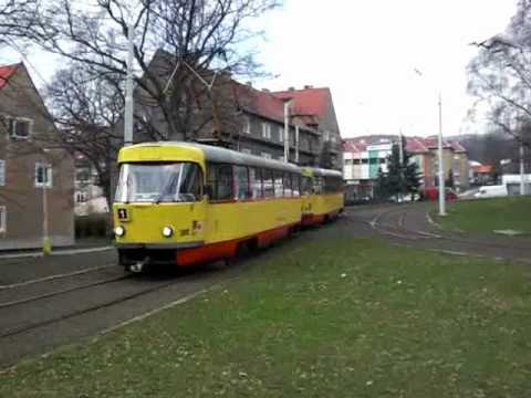 Die Straßenbahn in Most-Litvínov / tramvají v Mostě a Litvínově (02.04.2010)