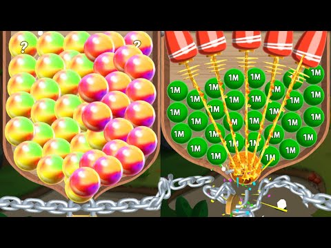 Satisfying Mobile Gameplay/ Puff Up balloon puzzle game vs laser bubbles 2048 gameplay part #7