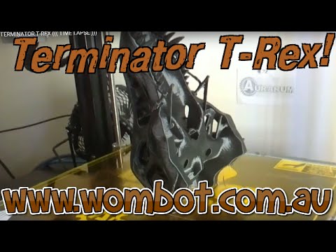 Wombot TERMINATOR T-REX ((( TIME LAPSE )))