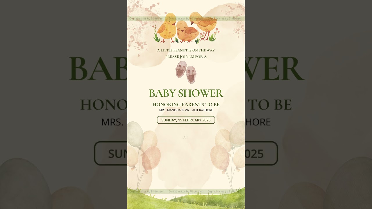 Dreamy Clouds & Stars Baby Shower Invite