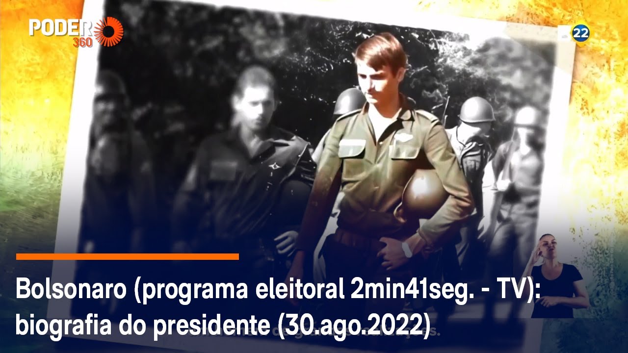Bolsonaro (programa eleitoral 2min41seg. - TV): biografia do presidente (30.ago.2022)
