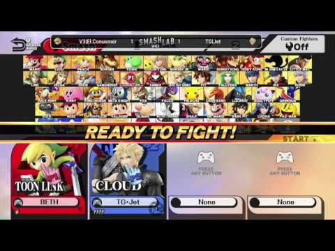 SL70 WR3 - V3|El Conusmer (Toon Link) vs TG|Jet (Cloud)