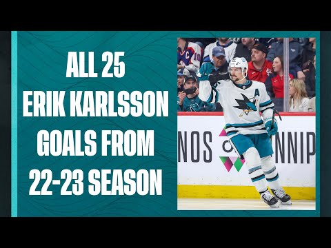 All 25 Goals from of Erik Karlsson's 101 point 2022-2023 NHL Season!