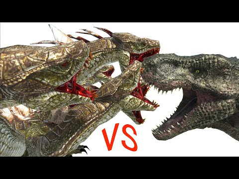 Long Battle 1vs1 ARBS｜ Hydra VS T-Rex  --  Animal Revolt Battle Simulator