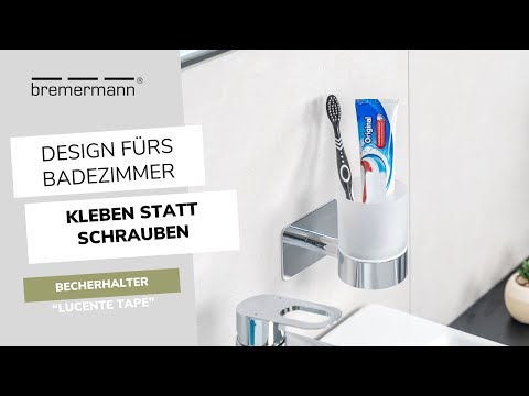 Stilvolle Ordnung im Badezimmer - Becherhalter LUCENTE TAPE | bremermann