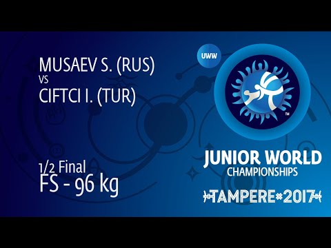 1/2 FS - 96 kg: S. MUSAEV (RUS) df. I. CIFTCI (TUR) by VFA, 10-0