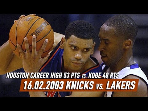 Throwback Feb 16, 2003. Knicks vs Lakers - Full Highlights. Houston career High 53, Bryant 40 pts