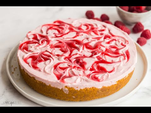 6 INGREDIENT No Bake Raspberry Cheesecake | The Recipe Rebel