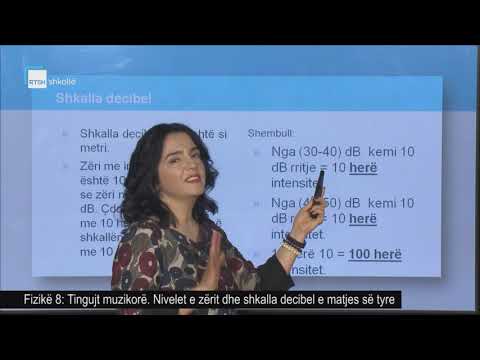 Fizikë 8 - Tingujt muzikorë. Nivelet e zërit dhe shkalla decibel e matjes së tyre.