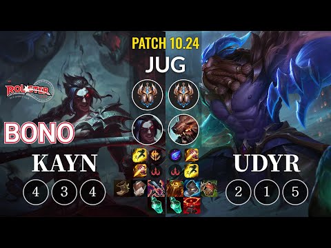 KT Bono Kayn vs Udyr Jungle - KR Patch 10.24