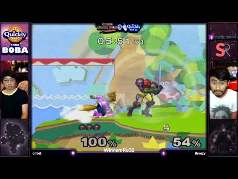SSBM @ Quickly 9 - omlet (Samus) vs. Breezy (Fox) - Winners Ro32