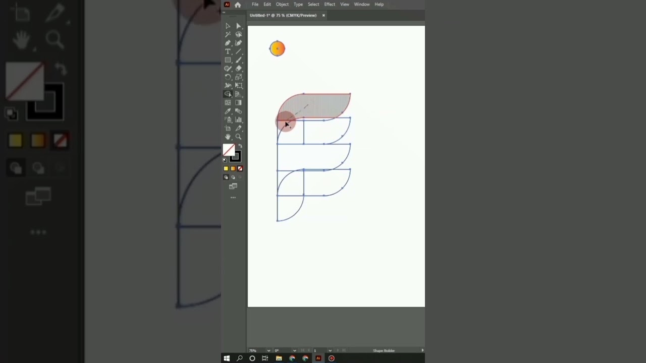 Adobe Illustrator logo design.Letter 