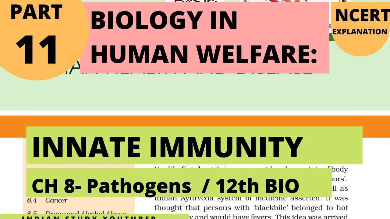 Biology in Human Welfare 11: Human health and disease | Innate Immunity|12th Bio CH 8