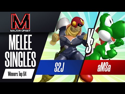 S2J (Captain Falcon) vs aMSa (Yoshi) - Melee Singles Top 64 - Winners Round 2 - MAJOR UPSET