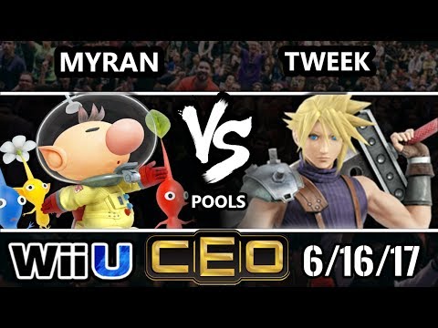 CEO 2017 Smash 4 - FS | Myran (Olimar) vs P1 | Tweek (Cloud) Wii U Tournament