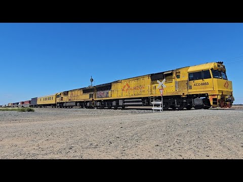 7MP1 Aurizon down Superfreighter (ACD ACD CC, 93P), Melbourne to Perth, 1230, 23/12/25, Murtoa VIC 