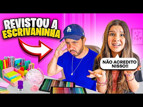 MEU PAI REAGINDO A MINHA ESCRIVANINHA *deu muito ruim
