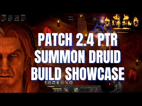 Patch 2.4 PTR Summon Druid Hell Chaos Sanctuary + Hell Baal Run Diablo 2 Resurrected