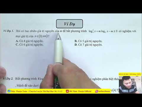 Bài toán 07: Phương trình e bất phương trình LOGARIT có chứa tham số m